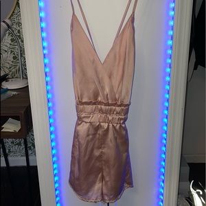 Blush Pink Silk Romper